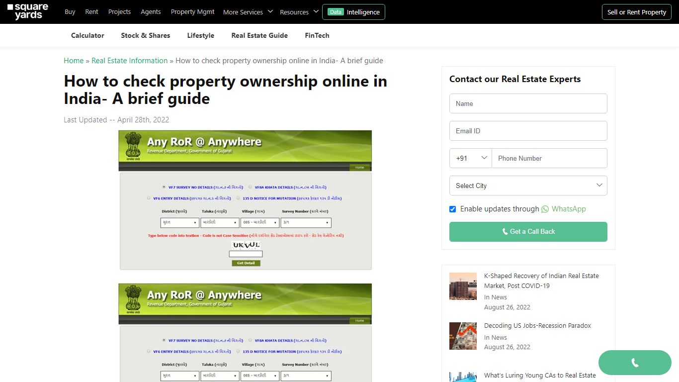 How to check property ownership online in India- A brief guide - SY Blog